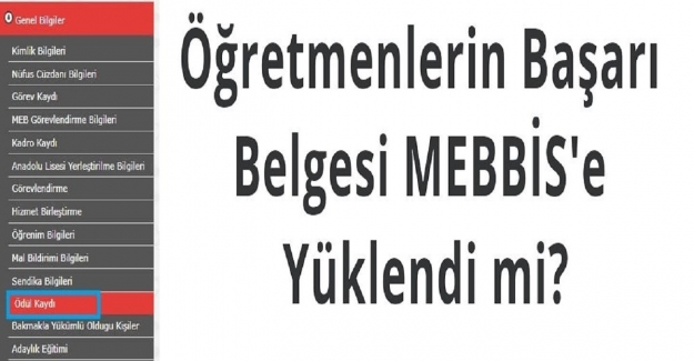 Öğretmenlerin Başarı Belgesi MEBBİS'e Yüklendi mi?