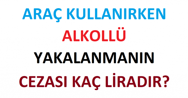 Araç Kullanırken Alkollü Yakalanmanın Cezası Kaç Liradır?