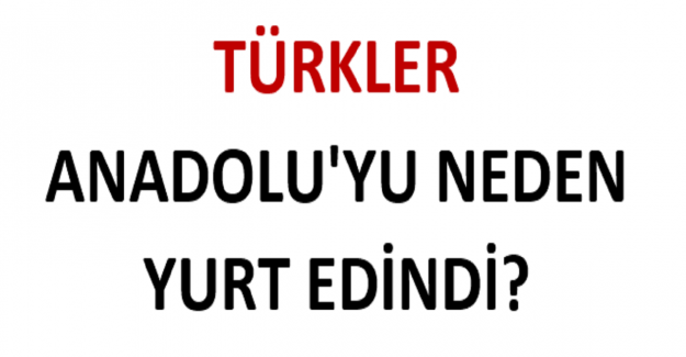 Türkler Anadolu'yu Neden Yurt Edindi?