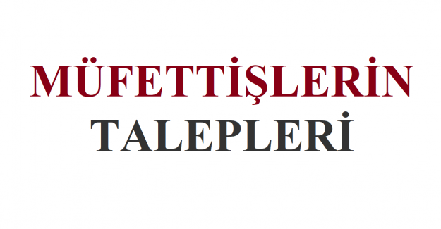 MÜFETTİŞLERİN TALEPLERİ