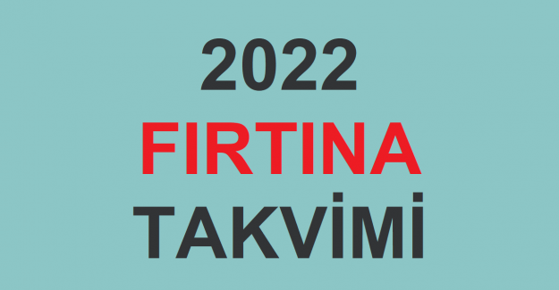 2022 Fırtına Takvimi