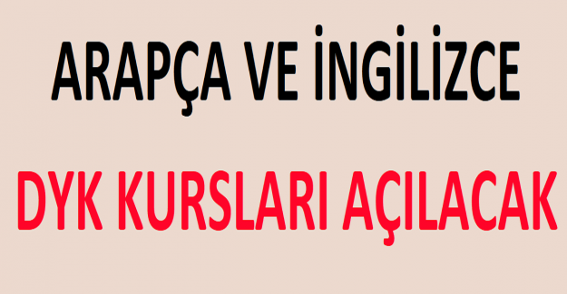 MEB Arapça ve İngilizce DYK Kursları Açacak