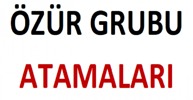 Özür Grubu Atamaları