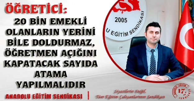 20 Bin Öğretmen Ataması Emekli Olanların Yerini Dahi Doldurmaz
