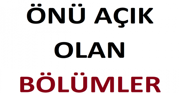 Önü Açık Olan Bölümler