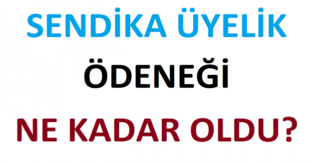 Sendika Üyelik Ödeneği Ne Kadar Oldu? 