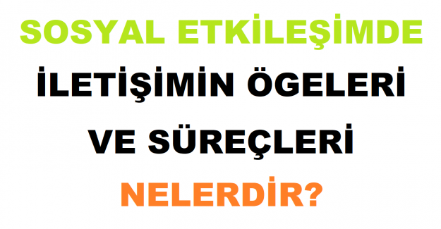 Sosyal Etkileşimde İletişimin Ögeleri ve Süreçleri Nelerdir?