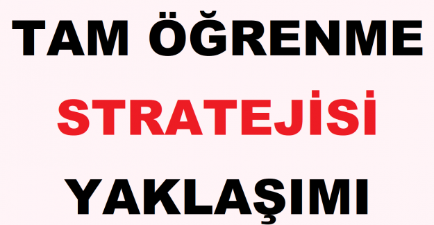 Tam Öğrenme Stratejisi Yaklaşımı (Bloom)