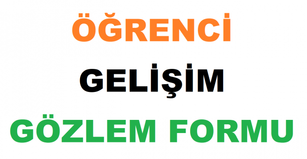 Öğrenci Gelişim Gözlem Formu