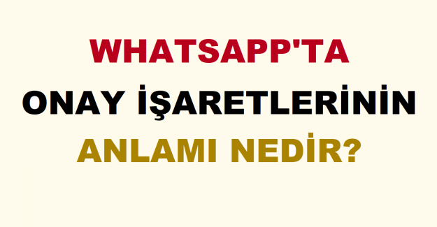 Whatsapp'ta Onay İşaretlerinin Anlamı Nedir?