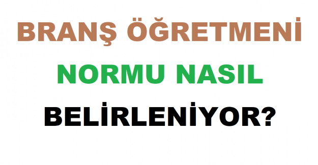 Branş Öğretmeni Normu Nasıl Belirleniyor?