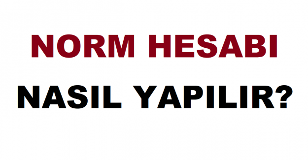 Norm Hesabı Nasıl Yapılır?