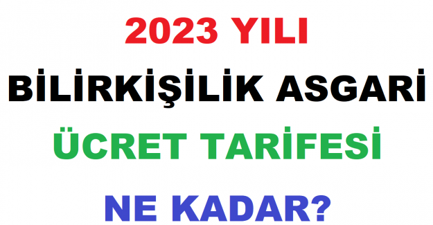 2023 Yılı Bilirkişilik Asgari Ücret Tarifesi Ne Kadar?