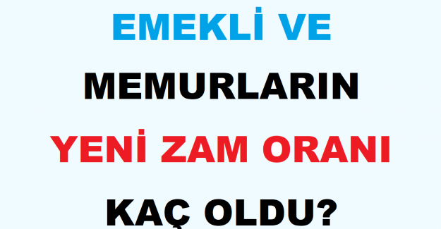 Emekli ve Memurların Yeni Zam Oranı Kaç Oldu?