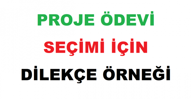 Proje Ödevi Seçimi İçin Dilekçe Örneği