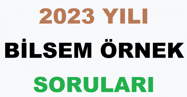 2023 Yılı BİLSEM Örnek Soruları