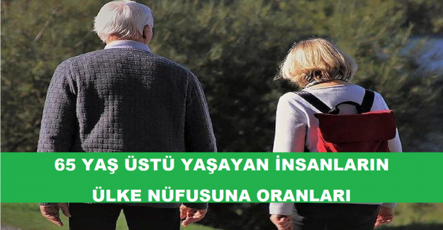 65 Yaş Üstü Yaşayan İnsanların Ülke Nüfusuna Oranları