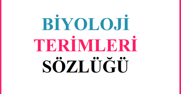 Biyoloji Terimleri Sözlüğü 2023