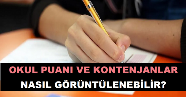 Okul Puanı ve Kontenjanlar Nasıl Görüntülenebilir?