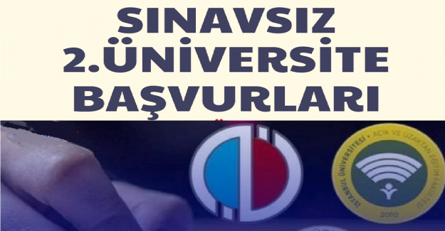 Sınavsız İkinci Üniversite Kayıt Tarihleri Ne Zaman?