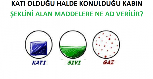 Katı Olduğu Halde Konulduğu Kabın Şeklini Alan Maddelere Ne Ad Verilir?