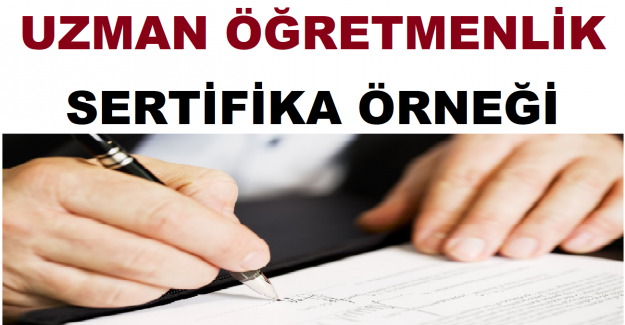 Uzman Öğretmenlik Sertifika Dilekçe Örneği