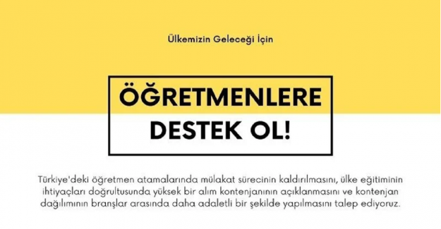 Öğretmen Ataması İçin İmza Kampanyası