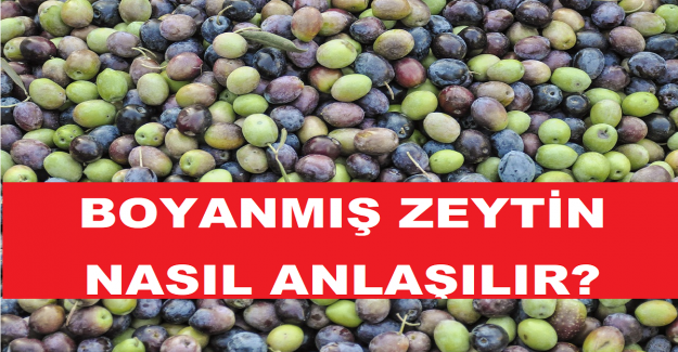 Boyanmış Zeytin Nasıl Anlaşılır?