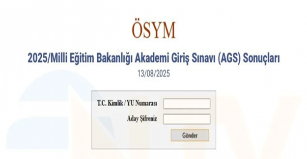 MEB-AGS Sınav Sonuçları Açıklandı
