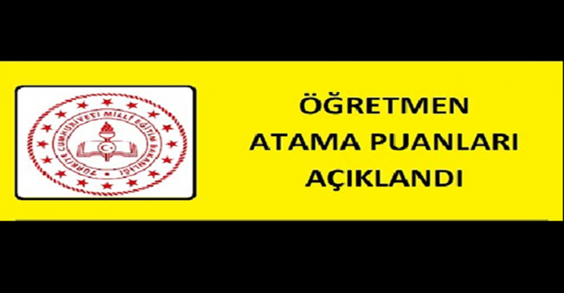 2025 Kasım Ayı 15 Bin Öğretmen Ataması Taban Puanları