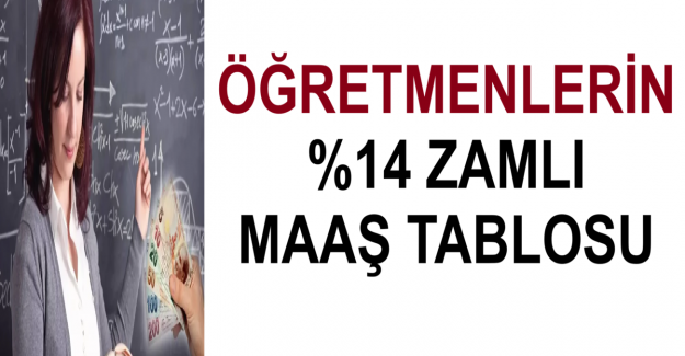 Öğretmenlerin %14 Zamlı Maaş Tablosu
