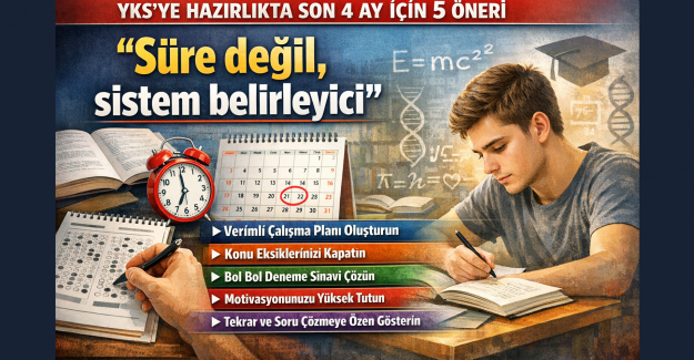 YKS’YE HAZIRLIKTA SON 4 AY İÇİN 5 ÖNERİ: “SÜRE DEĞİL, SİSTEM BELİRLEYİCİ”
