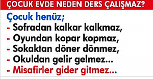 Çocuklar evde neden ders çalışmaz?
