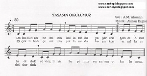 Daha Dun Annemizin Kollarin Da Yasarken Yasasin Okulumuz Sarkisinin Orjinal Adi