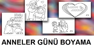 Anneler Günü İle İlgili Boyama Resimleri