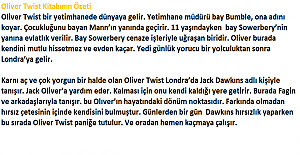 Oliver Twist Kısa Kitap Özeti