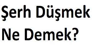 Şerh Düşmek Ne Demek?