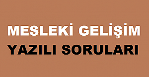 MESLEKİ GELİŞİM 10. SINIF 2. DÖNEM 1. YAZILI SORU VE CEVAPLARI