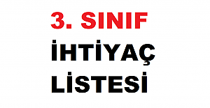 2022-2023 3. Sınıf Okul İhtiyaç Listesi