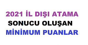 Sınıf Öğretmenliği 2021 İl Dışı Atama Puanları