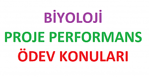 Biyoloji Dersi Lise Performans Ödev Konuları