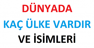 Dünya Üzerindeki Tüm Ülkelerin İsimleri 206 Tane Tam Liste