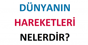 Dünyanın Hareketleri Nelerdir?