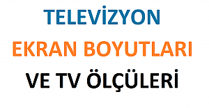 Televizyon Ekran Boyutları ve TV Ölçüleri