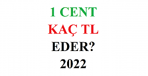1 Cent Kaç TL Eder 2022