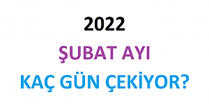 2022 Şubat Ayı Kaç Gün Çekiyor?