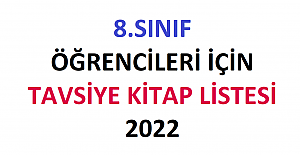8. Sınıflar İçin Tavsiye Kitap Listesi 2022