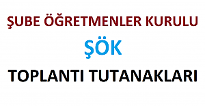2021-2022 Şube Öğretmenler Kurulu Toplantı Tutanakları