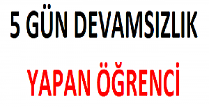 5 Gün Devamsızlık Yapan Öğrenciye Belge Verilmemesine İlişkin Resmi Yazı?