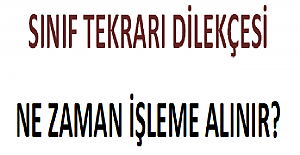 Sınıf Tekrarı Dilekçesi Ne Zaman İşleme Alınır?